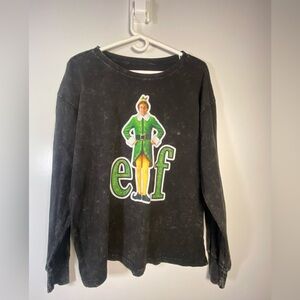 ELF Long Sleeve Tee - Black with Green and Yellow Graphic